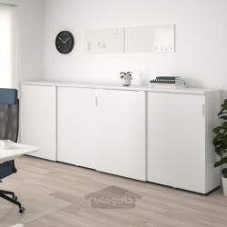ترکیب ذخیره سازی با درب های کشویی ایکیا مدل IKEA GALANT رنگ سفید