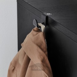 ترکیب ذخیره سازی با درب های کشویی ایکیا مدل IKEA GALANT رنگ روکش خاکستر رنگ شده مشکی