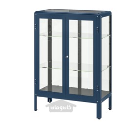 کابینت درب شیشه ای ایکیا مدل IKEA FABRIKÖR رنگ مشکی-آبی