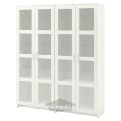 ترکیب ذخیره سازی با درب های شیشه ای ایکیا مدل IKEA BRIMNES