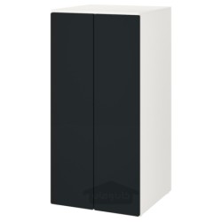 کمد لباس ایکیا مدل IKEA SMÅSTAD / PLATSA رنگ سفید سطح تخته سیاه/با 3 قفسه