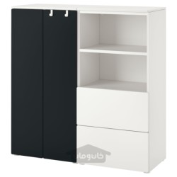 ترکیب ذخیره سازی ایکیا مدل IKEA SMÅSTAD / PLATSA رنگ سفید/سطح تخته سیاه