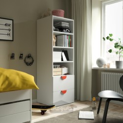 قفسه کتاب ایکیا مدل IKEA SMÅSTAD / PLATSA رنگ سفید سفید/با 2 کشو