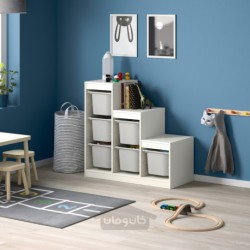 ترکیب ذخیره سازی ایکیا مدل IKEA TROFAST رنگ سفید/خاکستری