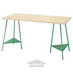 میز تحریر ایکیا مدل IKEA MITTCIRKEL / TILLSLAG رنگ جلوه کاج سرزنده/سبز