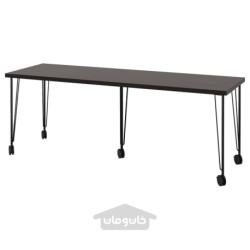 میز تحریر ایکیا مدل IKEA LAGKAPTEN / KRILLE رنگ مشکی-قهوه ای/مشکی
