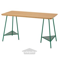 میز تحریر ایکیا مدل IKEA ANFALLARE / TILLSLAG رنگ بامبو/سبز