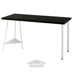 میز تحریر ایکیا مدل IKEA LAGKAPTEN / TILLSLAG رنگ مشکی قهوه ای/سفید