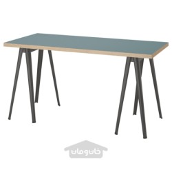 میز تحریر ایکیا مدل IKEA LAGKAPTEN / NÄRSPEL رنگ خاکستری فیروزه ای / خاکستری تیره