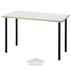 میز تحریر ایکیا مدل IKEA LAGKAPTEN / ADILS رنگ آنتراسیت سفید/مشکی