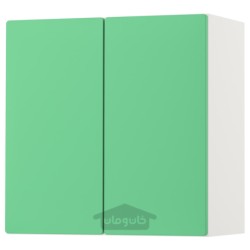 کابینت دیواری ایکیا مدل IKEA SMÅSTAD رنگ سفید سبز/با 1 قفسه