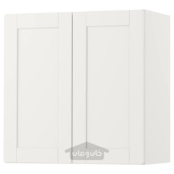 کابینت دیواری ایکیا مدل IKEA SMÅSTAD رنگ سفید با قاب/با 1 قفسه