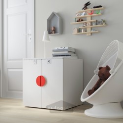 کابینت ایکیا مدل IKEA SMÅSTAD / PLATSA رنگ سفید سفید/با 1 قفسه