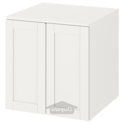 کابینت ایکیا مدل IKEA SMÅSTAD / PLATSA رنگ سفید با قاب/با 1 قفسه