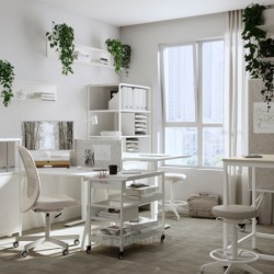میز ایکیا مدل IKEA TROTTEN رنگ بژ/سفید