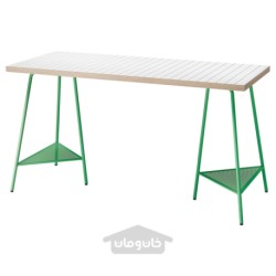 میز تحریر ایکیا مدل IKEA LAGKAPTEN / TILLSLAG رنگ آنتراسیت سفید/سبز