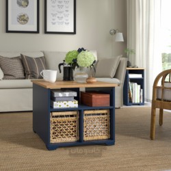 میز قهوه خوری ایکیا مدل IKEA SKRUVBY رنگ مشکی-آبی