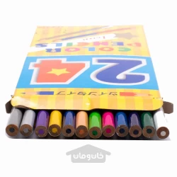 مداد رنگی دو قلو ۱۲ عددی ۲۴ رنگه 