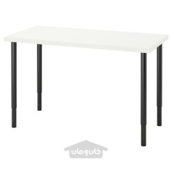 میز تحریر ایکیا مدل IKEA LAGKAPTEN / OLOV رنگ سفید/مشکی