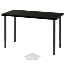 میز تحریر ایکیا مدل IKEA LAGKAPTEN / OLOV رنگ مشکی-قهوه ای/مشکی
