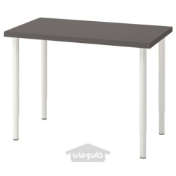 میز تحریر ایکیا مدل IKEA LINNMON / OLOV رنگ خاکستری تیره/سفید