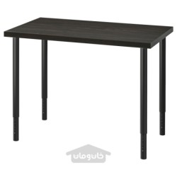 میز تحریر ایکیا مدل IKEA LINNMON / OLOV رنگ سیاه قهوه ای