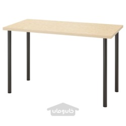 میز تحریر ایکیا مدل IKEA MITTCIRKEL / ADILS رنگ افکت کاج سرزنده مشکی