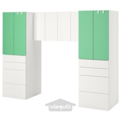 ترکیب ذخیره سازی ایکیا مدل IKEA SMÅSTAD رنگ سفید/سبز