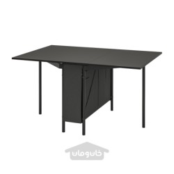 میز Gateleg با انباری ایکیا مدل IKEA KALLHÄLL رنگ مشکی/خاکستری تیره