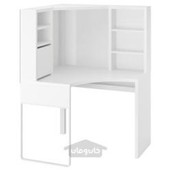 ایستگاه کاری گوشه ای ایکیا مدل IKEA MICKE رنگ سفید