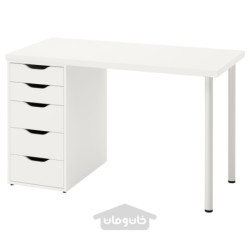 میز تحریر ایکیا مدل IKEA LAGKAPTEN / ALEX رنگ سفید