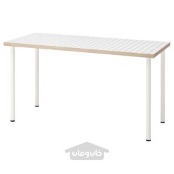 میز تحریر ایکیا مدل IKEA LAGKAPTEN / ADILS رنگ آنتراسیت سفید/سفید