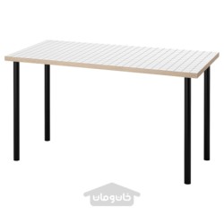 میز تحریر ایکیا مدل IKEA LAGKAPTEN / ADILS رنگ آنتراسیت سفید/مشکی