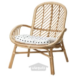 صندلی راحتی با کوسن ایکیا مدل IKEA BROBOCK / BJÖRKTRAST