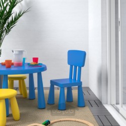 صندلی کودک ایکیا مدل IKEA MAMMUT رنگ داخل/خارج/آبی