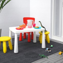میز بچه گانه ایکیا مدل IKEA MAMMUT رنگ درون/سفید فضای باز