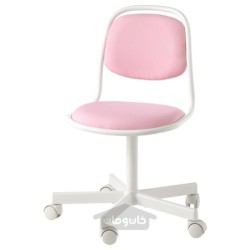 صندلی میز تحریر کودک ایکیا مدل IKEA ÖRFJÄLL رنگ سفید/صورتی ویسل