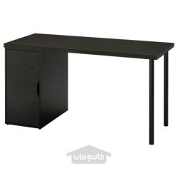 میز تحریر ایکیا مدل IKEA LAGKAPTEN / ALEX رنگ مشکی-قهوه ای/مشکی