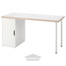 میز تحریر ایکیا مدل IKEA LAGKAPTEN / ALEX رنگ سفید/آنتراسیت