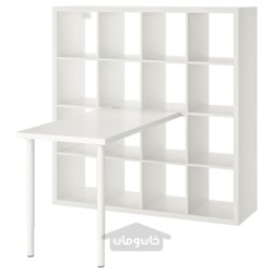 ترکیب میز ایکیا مدل IKEA KALLAX / LINNMON رنگ سفید