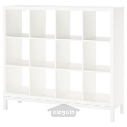 واحد قفسه بندی با زیر قاب ایکیا مدل IKEA KALLAX رنگ سفید/سفید