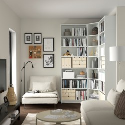 ترکیب کتابخانه گوشه با واحدهای اضافی ایکیا مدل IKEA BILLY
