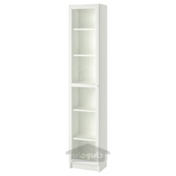 کتابخانه با درب شیشه ای ایکیا مدل IKEA BILLY / OXBERG رنگ سفید/شیشه ای