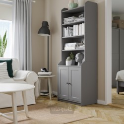 کابینت بلند با 2 درب ایکیا مدل IKEA HAUGA رنگ خاکستری