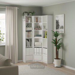 کتابخانه راه حل ترکیب/گوشه ایکیا مدل IKEA BILLY رنگ سفید