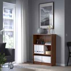 قفسه کتاب ایکیا مدل IKEA BILLY رنگ روکش خاکستر قهوه ای