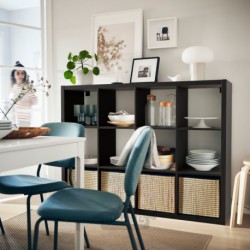 واحد قفسه بندی ایکیا مدل IKEA KALLAX رنگ سیاه قهوه ای