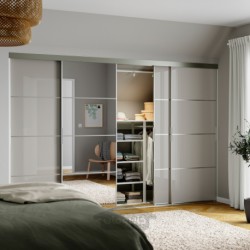 ترکیب درب کشویی ایکیا مدل IKEA SKYTTA / HOKKSUND/AULI