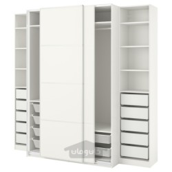 کمد لباس ایکیا مدل IKEA PAX / MEHAMN رنگ سفید/سفید دو طرفه